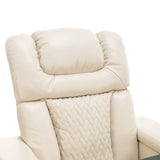 Power PU Leather Recliner Chair With Tray Table USB Port - Omega Lifestyles
