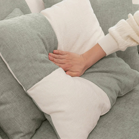 Modern Chenille Upholstered Barrel Accent Chair With Ottoman - Omega Lifestyles