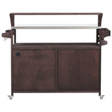 Outdoor Kitchen Island Solid Fir Wood Raised Shelf Cart - Omega Lifestyles