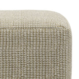 Square Woven Indoor Outdoor Pouf Cream Natural Fiber - Omega Lifestyles