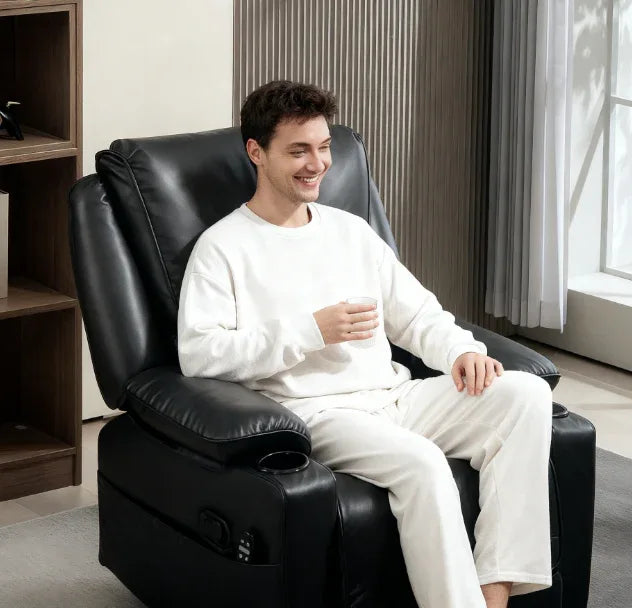 Oversized Swivel Recliner Massage Chair With Heat - Omega Lifestyles