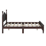 Full Size Dark Walnut Wood Platform Bed Frame - Omega Lifestyles