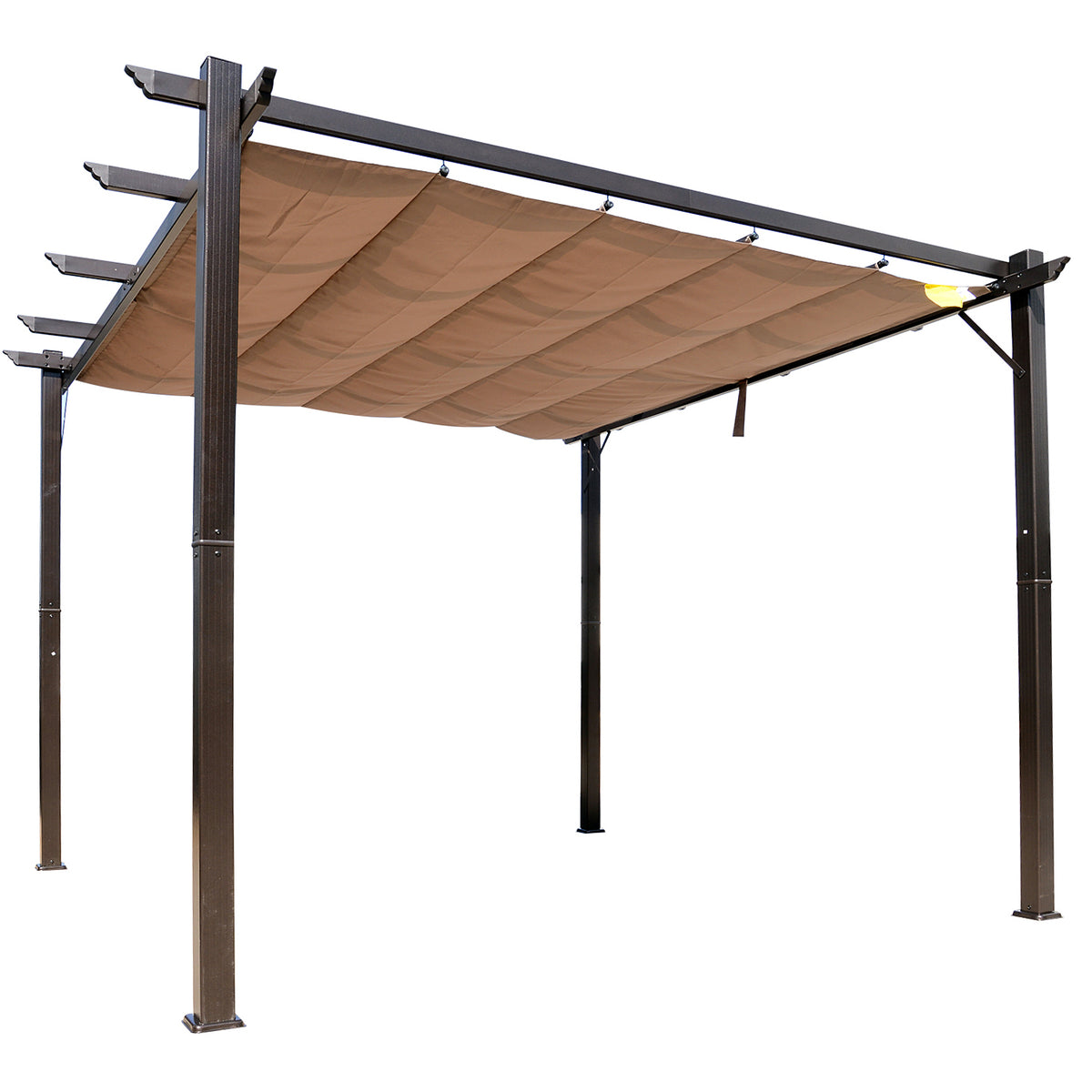 Retractable Aluminum Patio Pergola With Shade Canopy