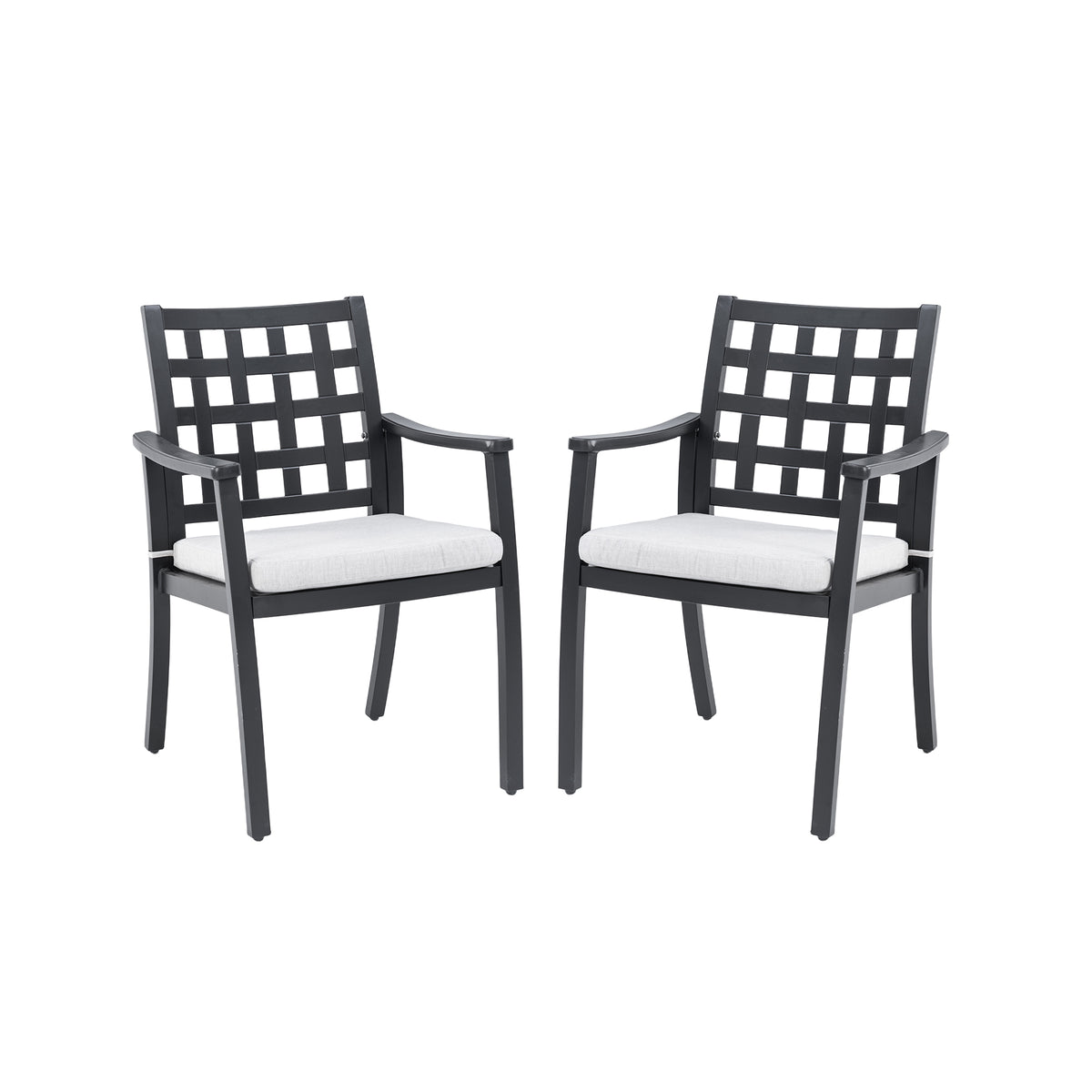 Modern Classic Cast Aluminum Outdoor Patio Dining Chairs Set