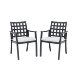 Modern Classic Cast Aluminum Outdoor Patio Dining Chairs Set