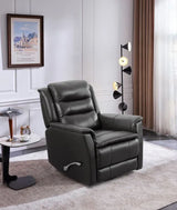Top Grain Leather Manual Swivel Recliner Chair Granite - Omega Lifestyles