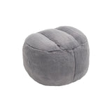 Faux Fur High-Density Foam Bean Bag Chair With Footstool - Omega Lifestyles