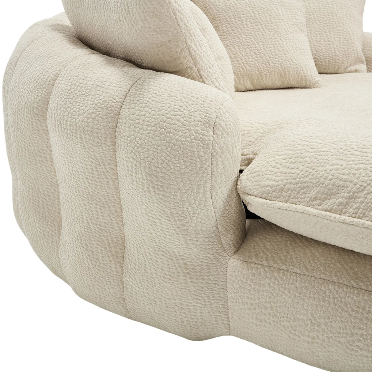 Oversized Chenille Memory Foam Bean Bag Sofa With Pillows - Omega Lifestyles