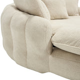Oversized Chenille Memory Foam Bean Bag Sofa With Pillows - Omega Lifestyles