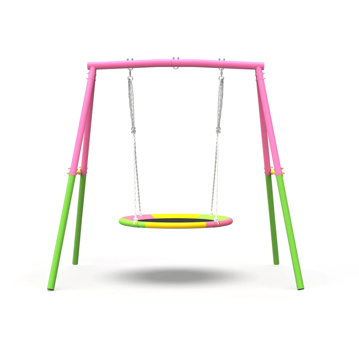 Flying Saucer Steel A-Frame Outdoor Swing Set - Omega Lifestyles