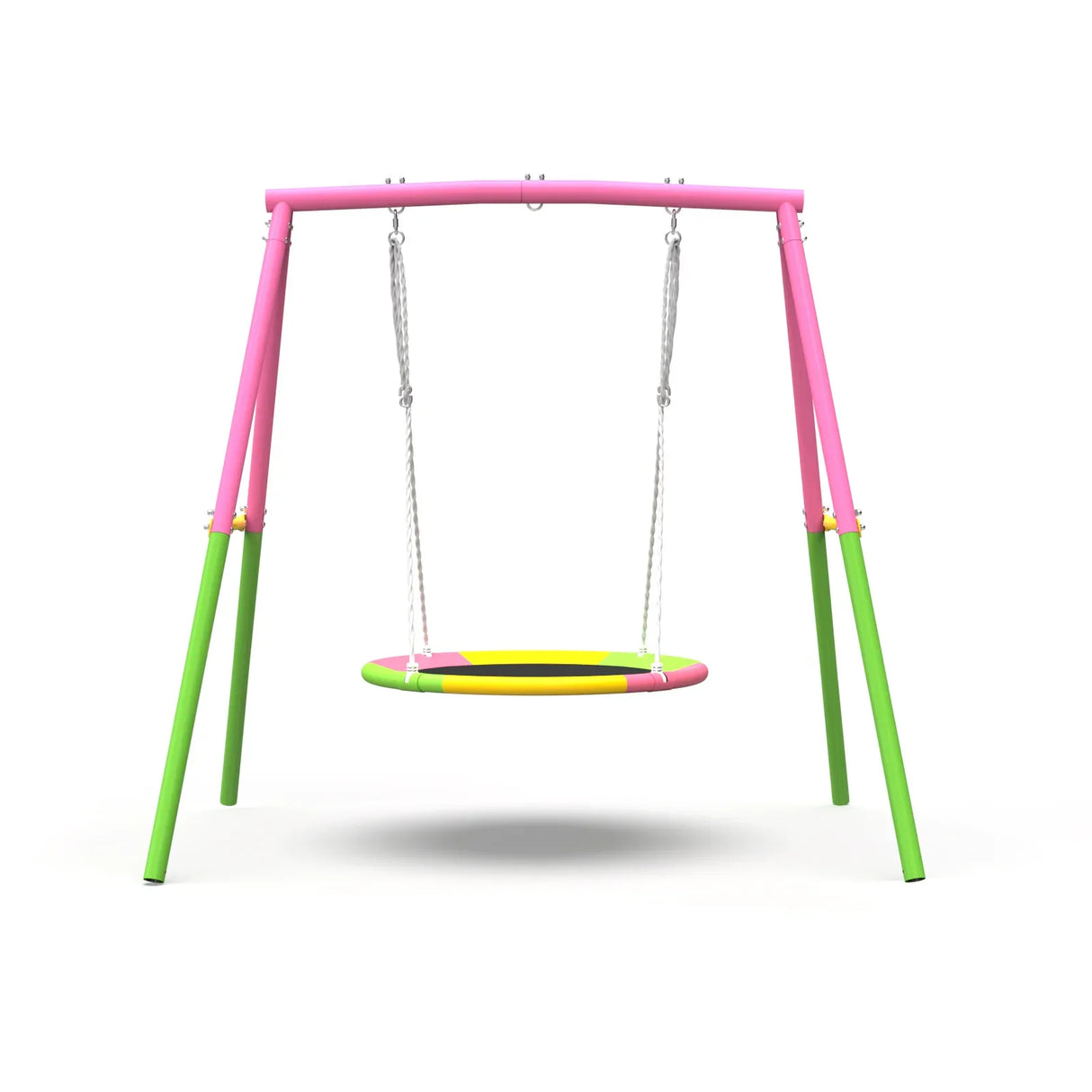 Flying Saucer Steel A-Frame Outdoor Swing Set - Omega Lifestyles