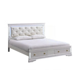 King Wood Veneer Bed Frame With LED Accent Lighting - Omega Lifestyles