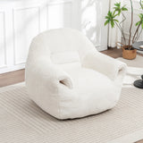 Faux Fur Comfy Bean Bag Chair With Back Support - Omega Lifestyles