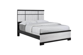 Contemporary King Wood Panel Bed Frame With Headboard - Omega Lifestyles