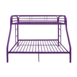 Twin Full Metal Tube Frame Purple Bunk Bed With Ladder - Omega Lifestyles
