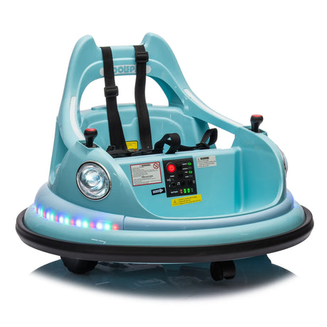 12V Remote Control Kids Bumper Car With LED Lights - Omega Lifestyles