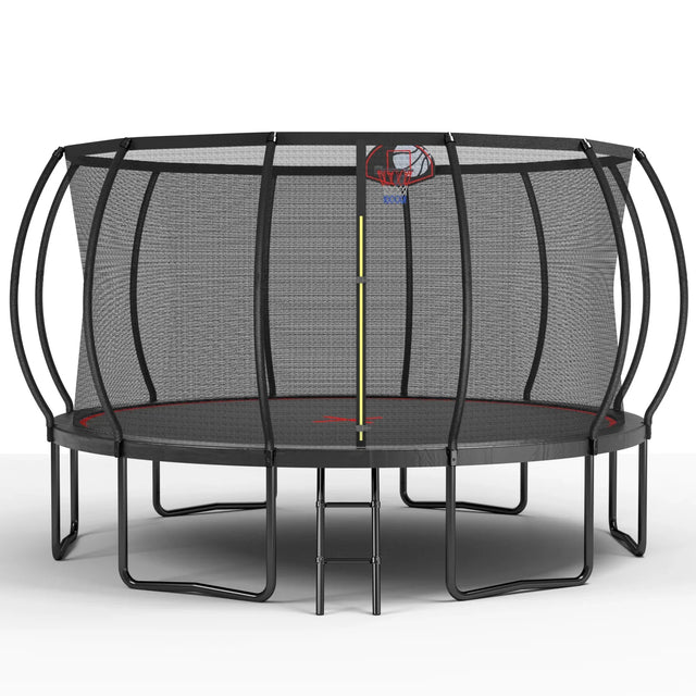 14-Foot Outdoor Galvanized Steel Frame Garden Trampoline - Omega Lifestyles