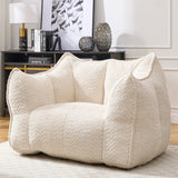 Chenille Bean Bag Chair With Resilient Foam - Omega Lifestyles