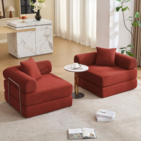 Modular Folding Convertible Corduroy Sofa Bed - Omega Lifestyles