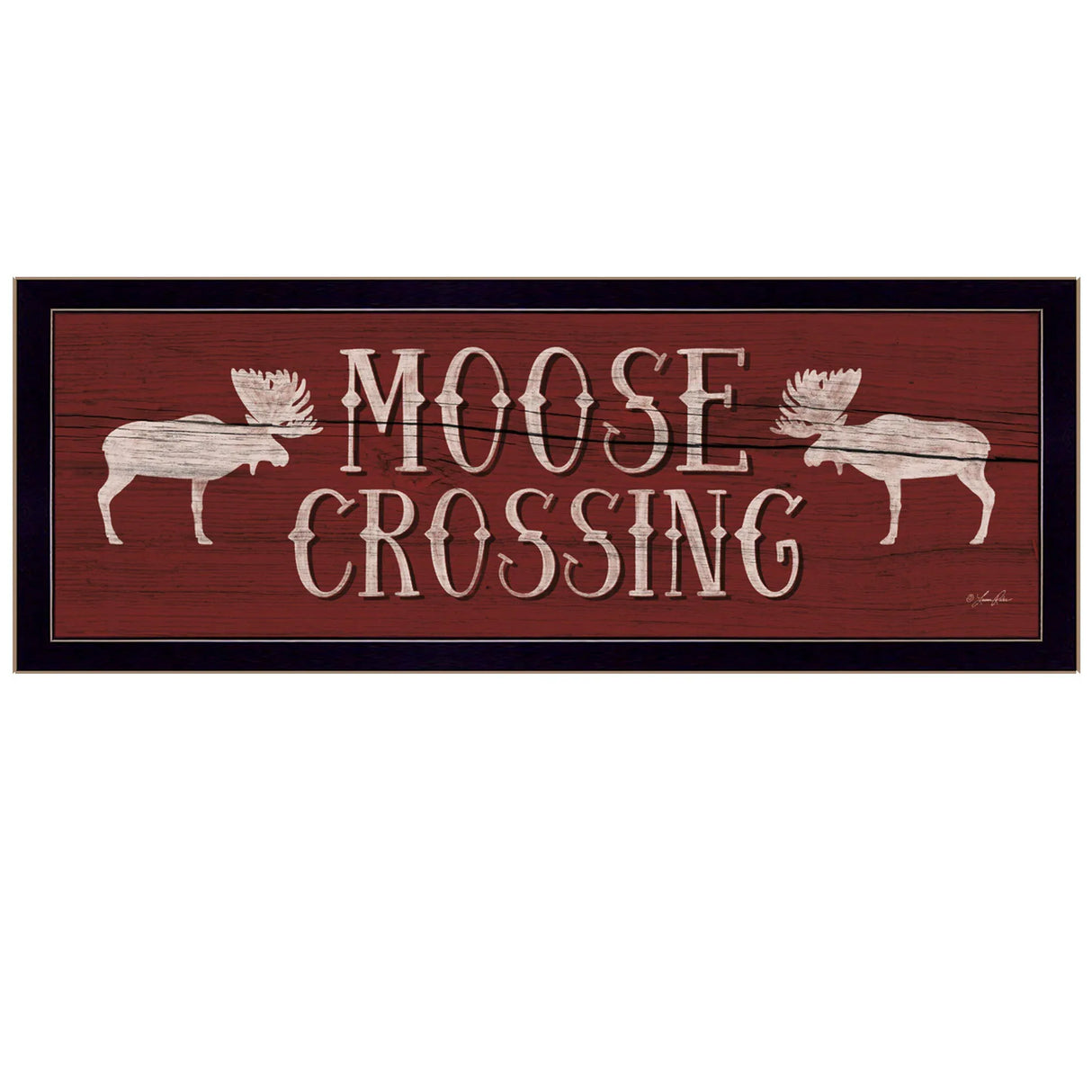 Moose Crossing Multicolor Printed Wall Art Poster - Omega Lifestyles