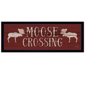 Moose Crossing Multicolor Printed Wall Art Poster - Omega Lifestyles