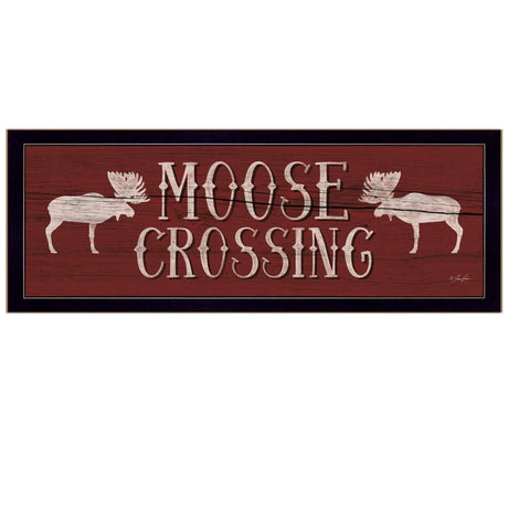 Moose Crossing Multicolor Printed Wall Art Poster - Omega Lifestyles