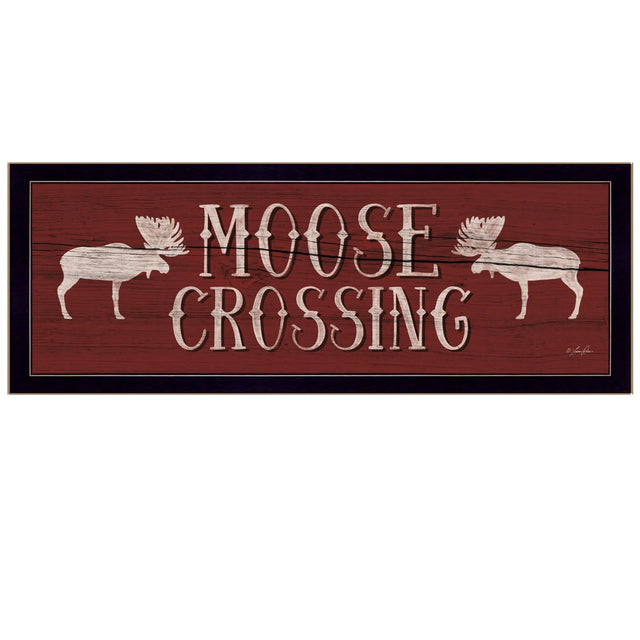 Moose Crossing Multicolor Printed Wall Art Poster - Omega Lifestyles