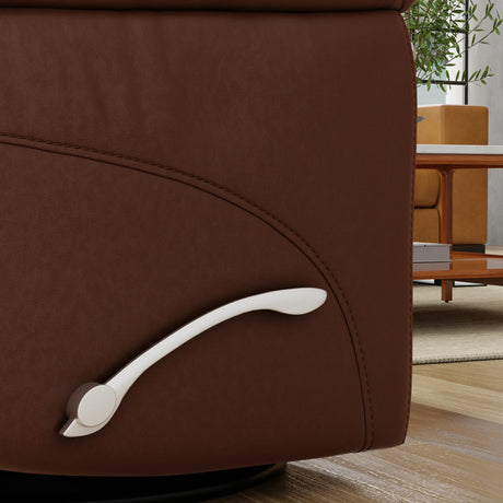 Swivel Glider Recliner With Manual Adjustable Headrest And Footrest - Omega Lifestyles