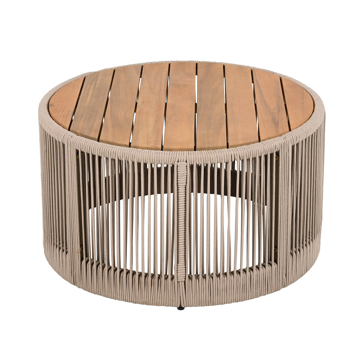 Rustic Acacia Wood Coffee Table And Side Table Set - Sleep Galleria