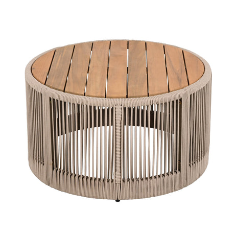 Rustic Acacia Wood Coffee Table And Side Table Set - Sleep Galleria