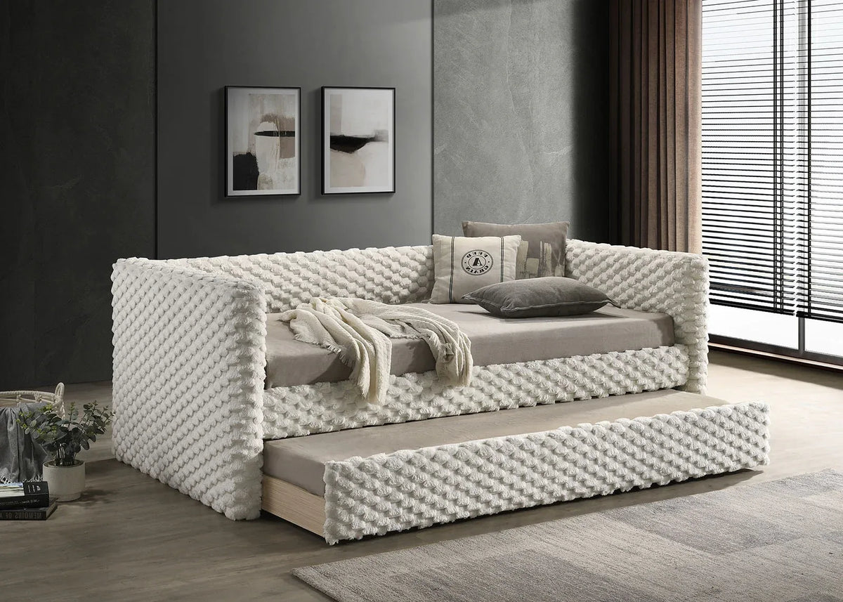 Transitional Twin Daybed With Roller Slat Trundle - Omega Lifestyles