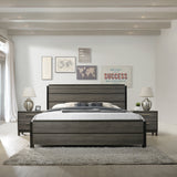 Ioana Gray Finish King Wood 3-Piece Bedroom Set