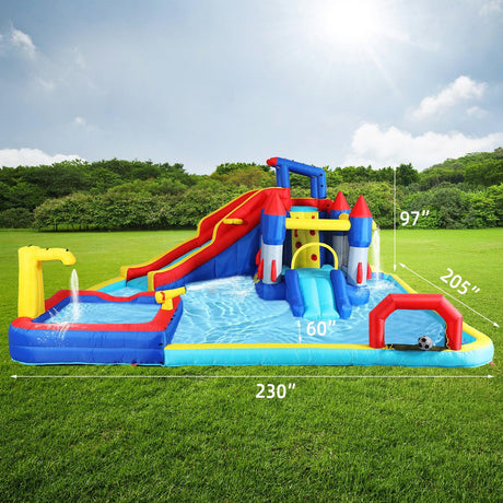 10-Inch Multicolor Oxford Fabric Inflatable Water Park Playground - Omega Lifestyles