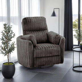 Contemporary Chocolate Brown Power Recliner Glider Chair - Omega Lifestyles