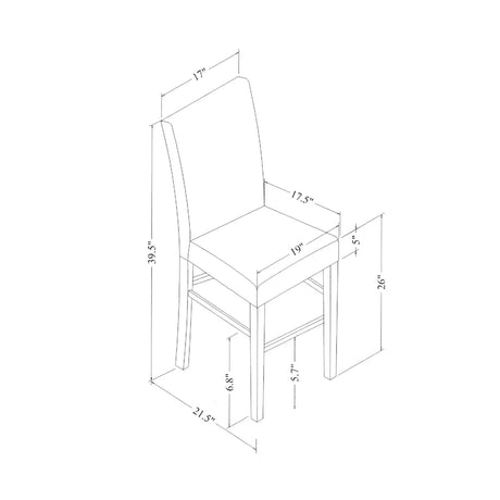 Transitional Casual Solid Wood Dining Table With 4 Stools Set - Omega Lifestyles