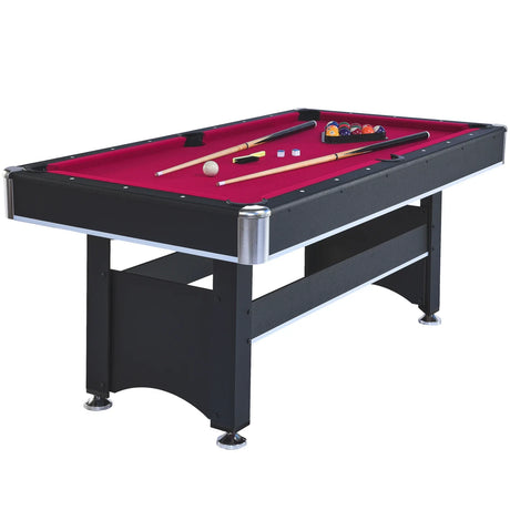 6-Foot Engineered Wood Pool Table With Tennis Top - Omega Lifestyles