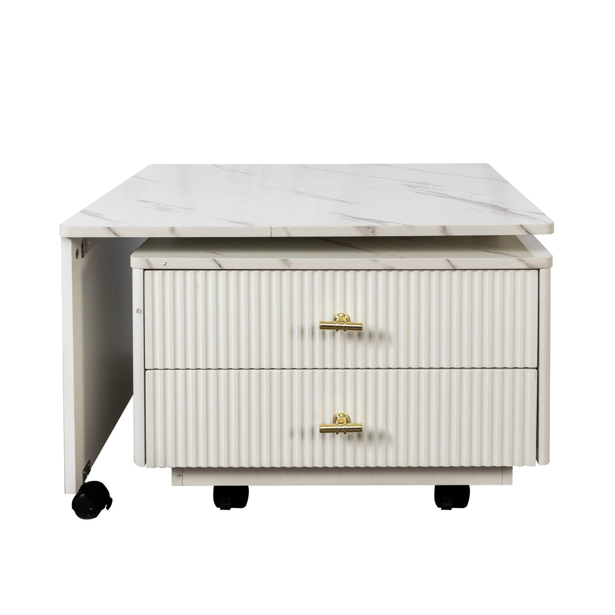 Extendable Swivel Square Coffee Table With Storage Drawers - Sleep Galleria