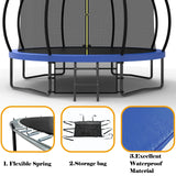 12-Foot Pumpkin Style Kids Trampoline With Safety Net - Omega Lifestyles