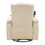 Power PU Leather Recliner Chair With Tray Table USB Port - Omega Lifestyles