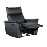 Transitional Black Leather Match Recliner Chair - Omega Lifestyles