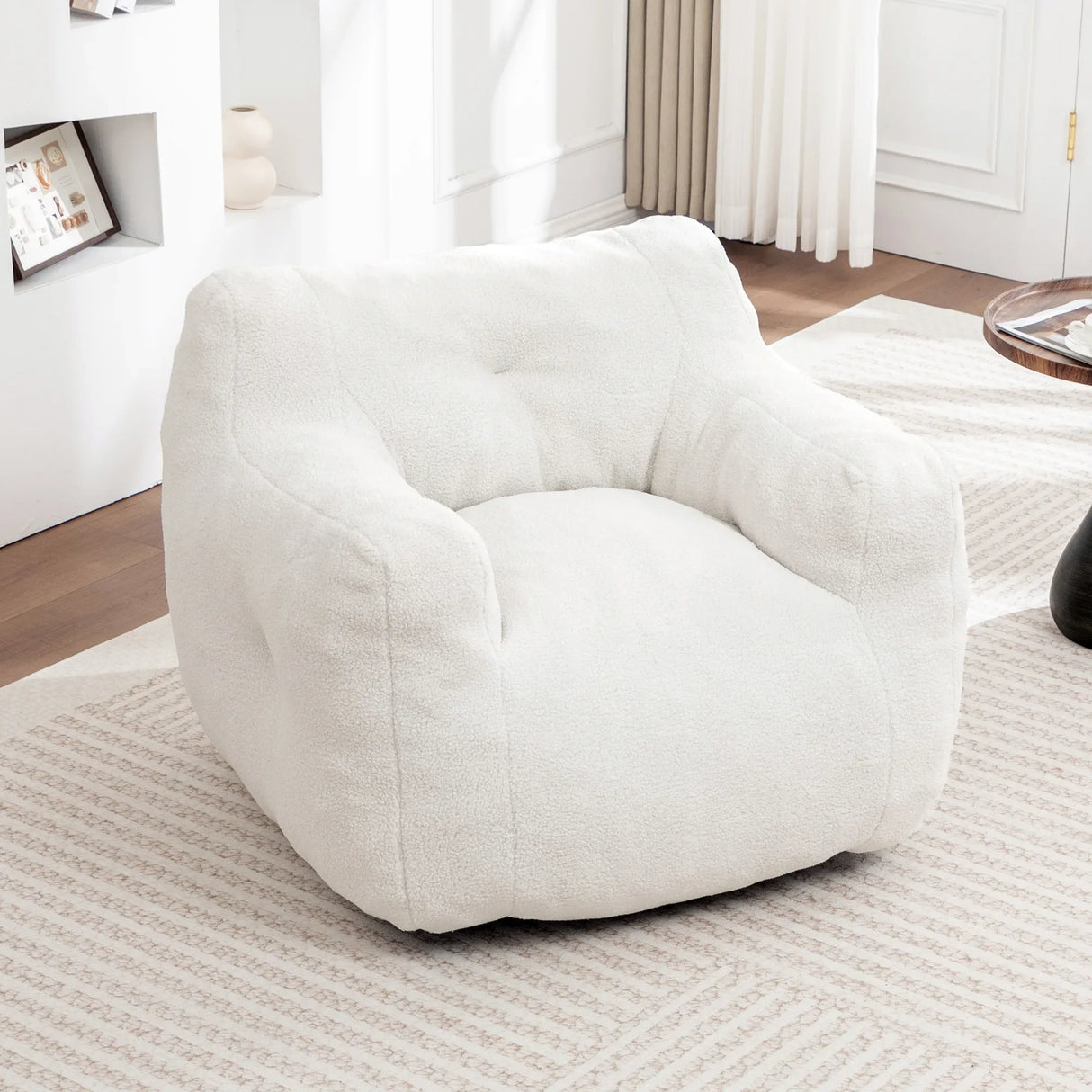 High-Density Foam Teddy Bean Bag Chair Sofa - Omega Lifestyles