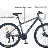 27.5-Inch 21-Speed Aluminium Alloy Front Suspension Mountain Bike - Omega Lifestyles