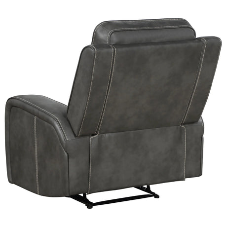 Grey Upholstered Plush Foam Recliner Chair - Omega Lifestyles