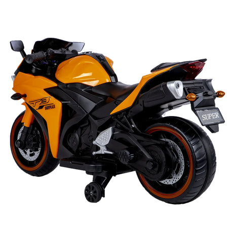 12V Kids Electric Ride-On Motorcycle With Training Wheels - Omega Lifestyles