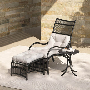 3-Piece Outdoor Wicker Patio Furniture Set With Cushions - Omega Lifestyles