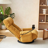 Adjustable Yellow Soft Plush Swivel Lounge Chair - Omega Lifestyles