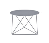 Metal Gray Round Display Utility Accent Table - Omega Lifestyles