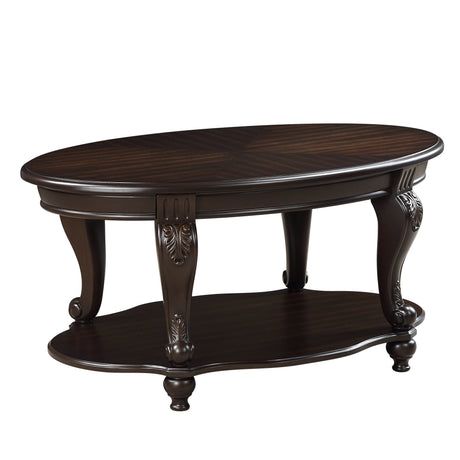 3-Piece Espresso Rubber Wood Coffee Table Set - Sleep Galleria