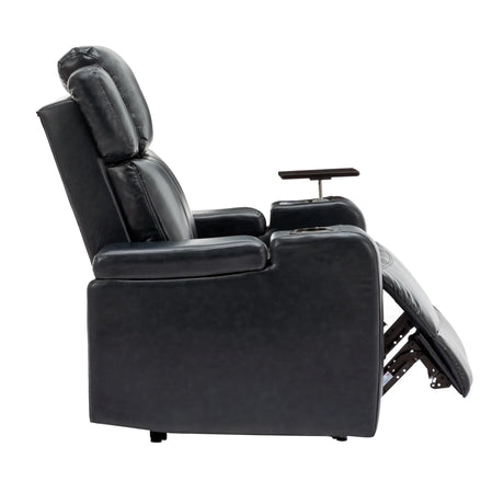 Power PU Leather Recliner Chair With Cooling Cup Holder - Omega Lifestyles