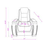 Grey Power Recliner With USB Charging Power Headrest - Omega Lifestyles